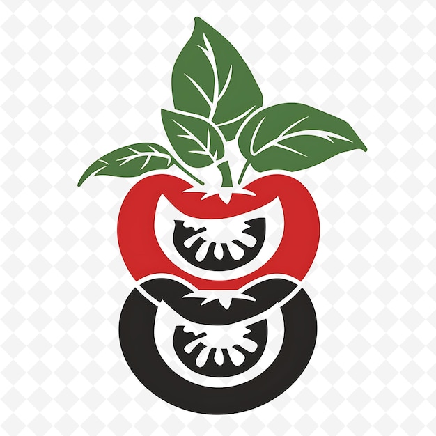 PSD caprese with layered icon salad with stacked design logo fea elegant italy culture vector designs