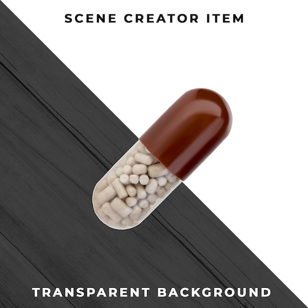 Capsule isolated with clipping path