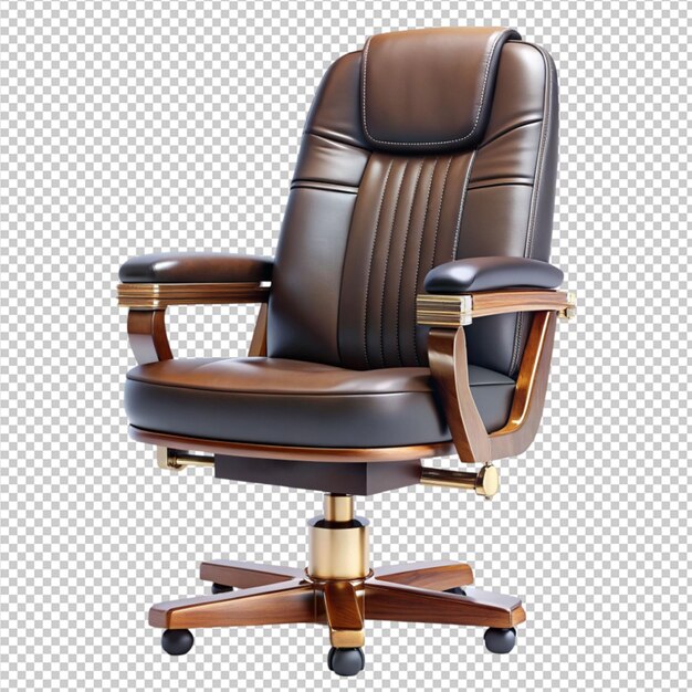 PSD captain chair isolated on transparent background