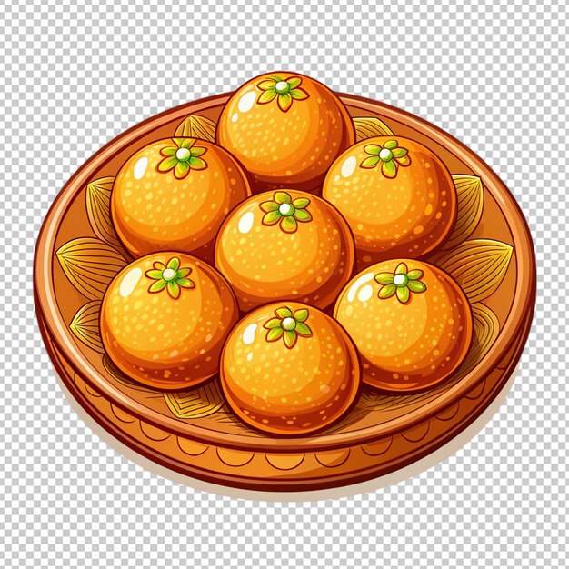 PSD a captivating doodle icon of indian confectionery on transparent background