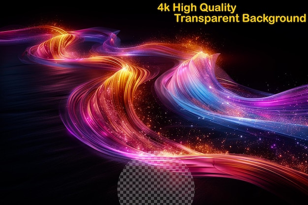 PSD capture dynamic light trails on transparent background