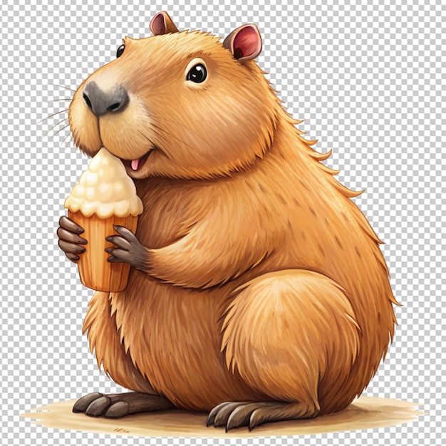 capybara eating ice cream adorable wildlife