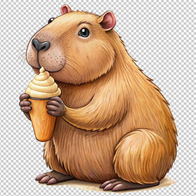 capybara eating ice cream adorable wildlife