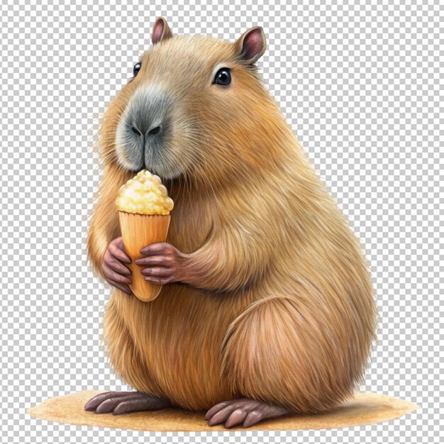 capybara eating ice cream adorable wildlife