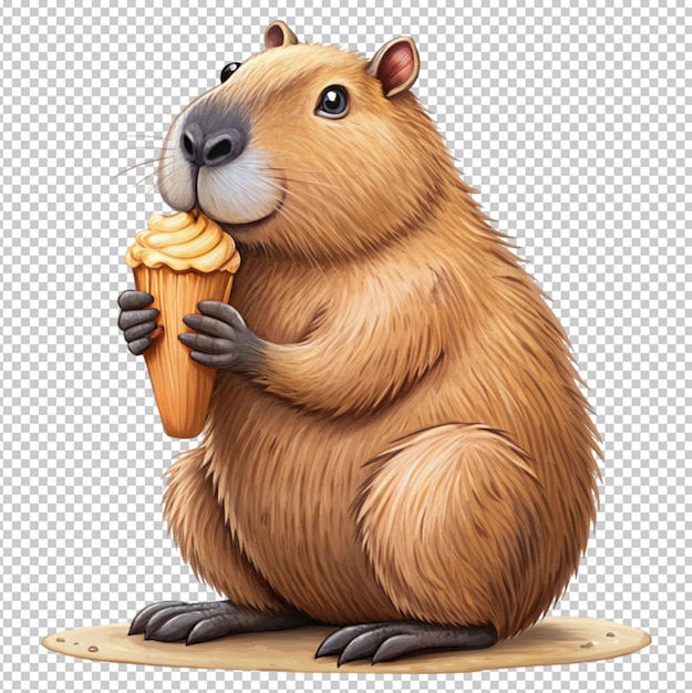 capybara eating ice cream adorable wildlife