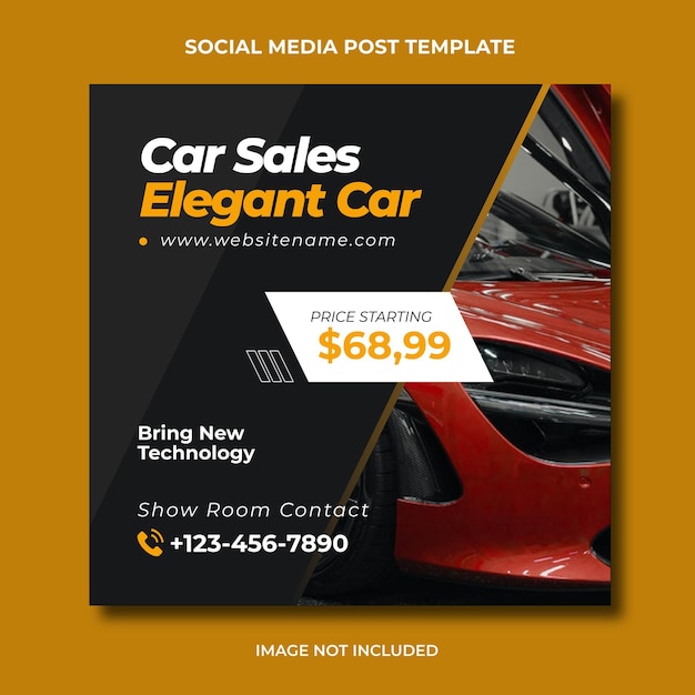 Car automotive social media instagram post editable template