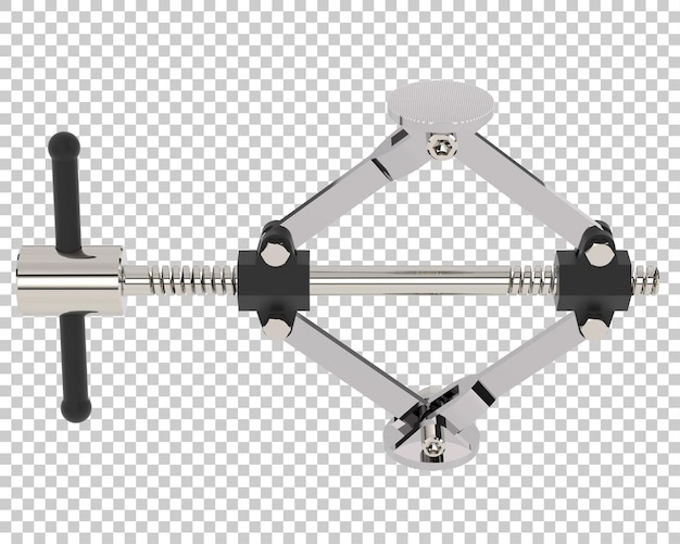 PSD car jack isolated on transparent background 3d rendering illustration