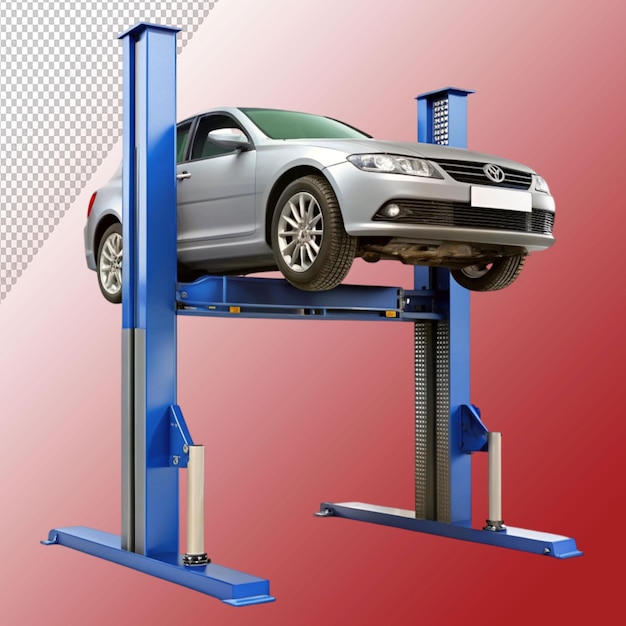 PSD car lift clipart isolated on transparent background