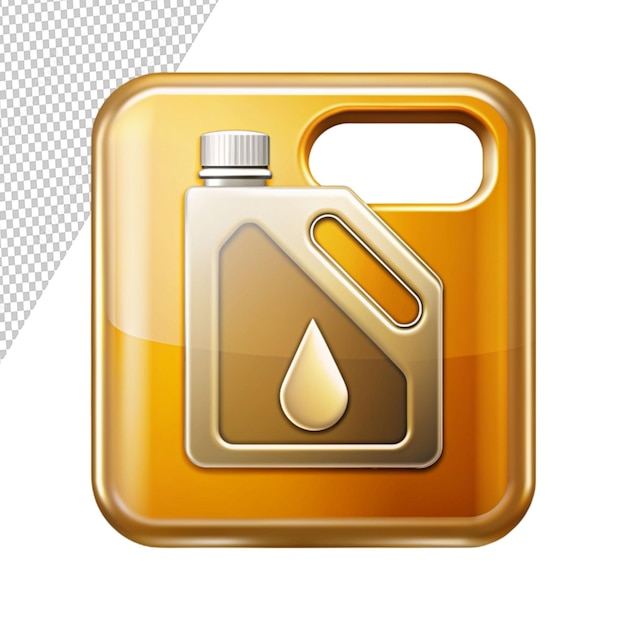 PSD car oil icon on transparent background