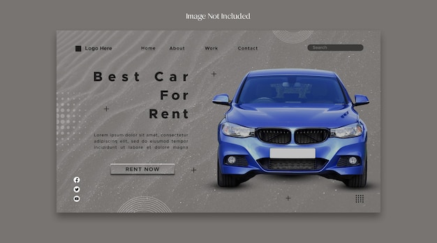 Car rent landing page template