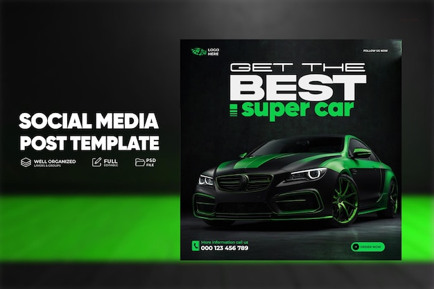 Car rental and Automotive social media car sale banner