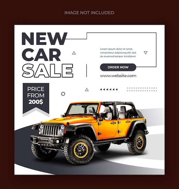 Car rental promotion social media post instagram post and web banner template