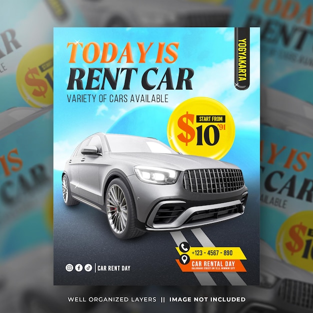 Car rental social media promotion