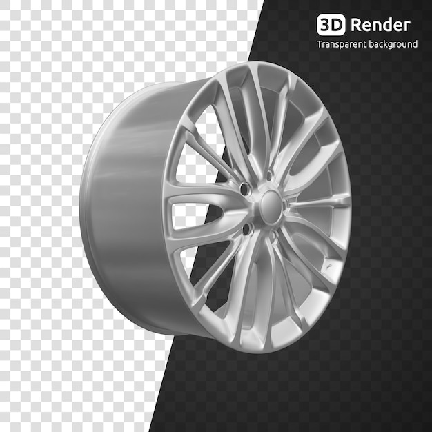 Car rim 3d render isolated