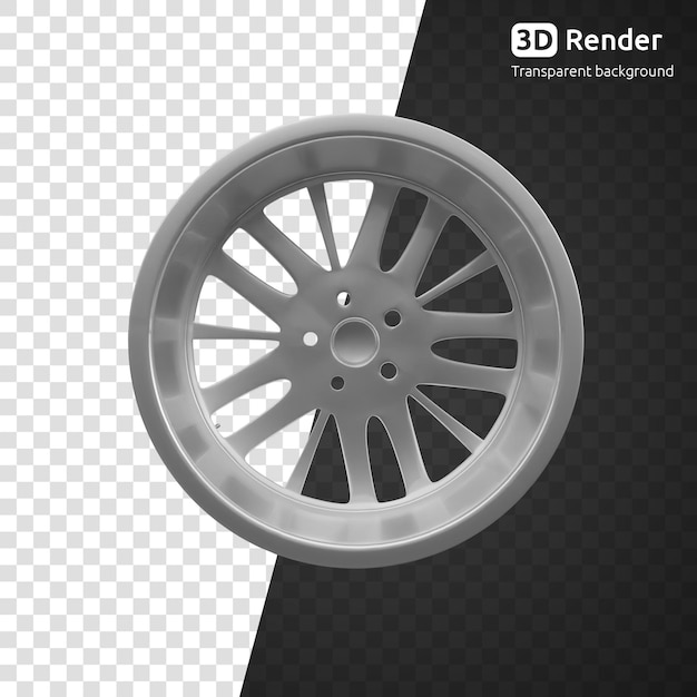 Car rim 3d render isolated