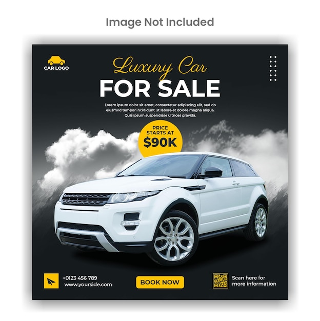 Car sale instagram or social media post template design