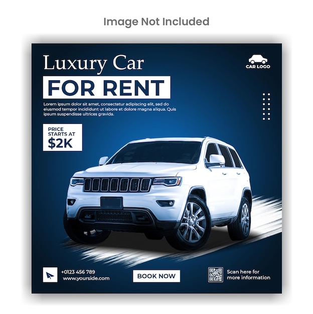 Car sale instagram or social media template design