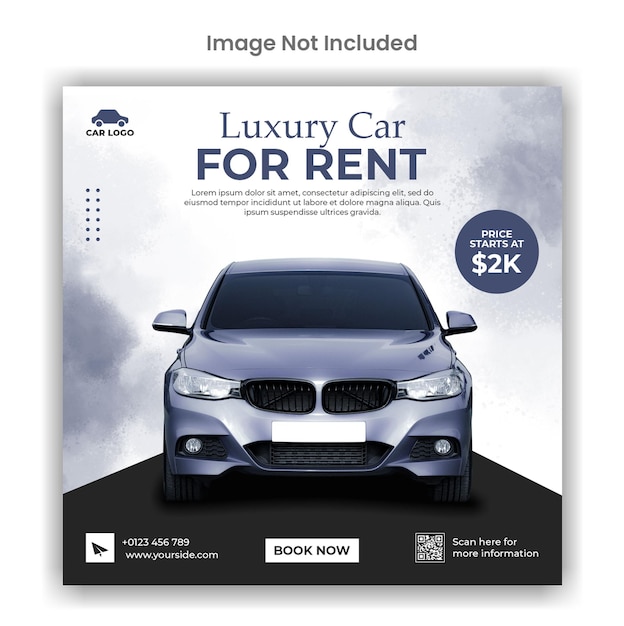 Car sale instagram or social media template design