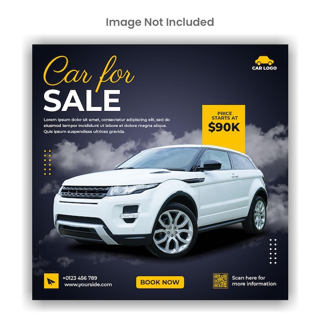 Car sale instagram or social media template design