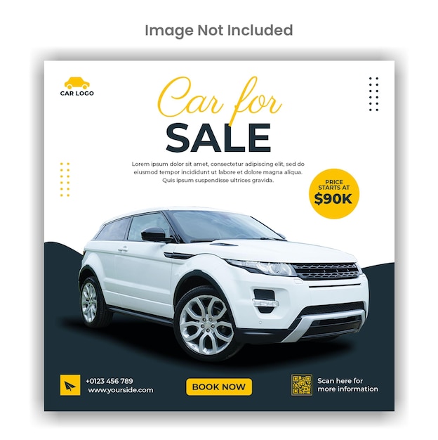 Car sale instagram or social media template design