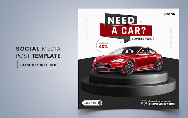 Car sell social media banner template