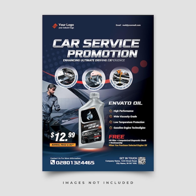 Car service promotion flyer