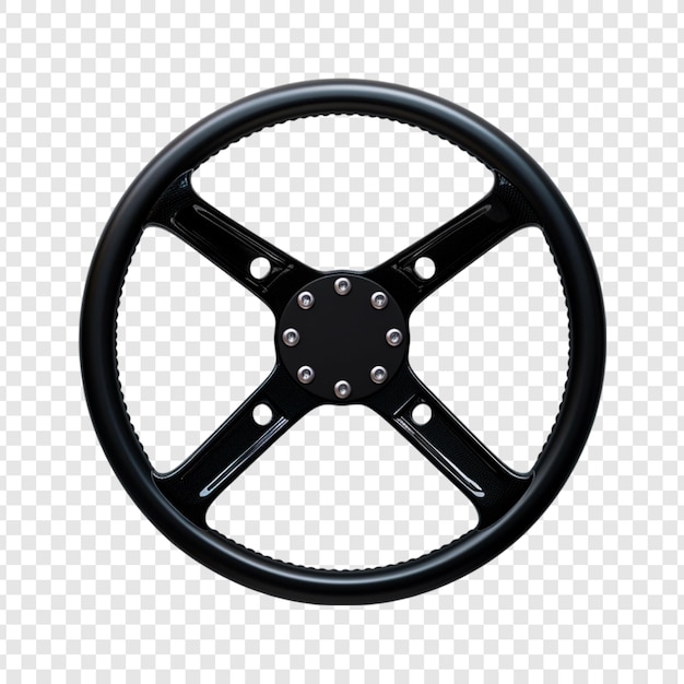 Car steering wheel isolated on a transparent background