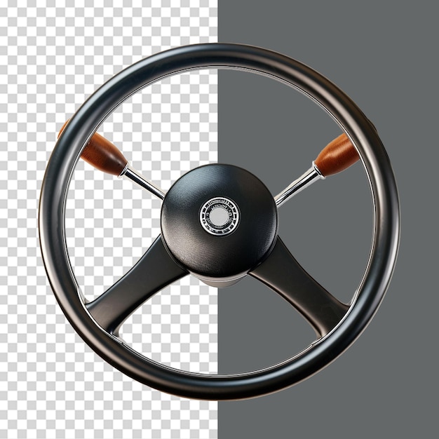 PSD car steering wheel png isolated on transparent background