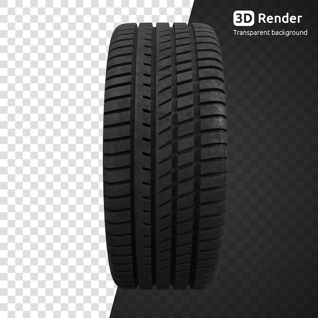 Car tire 3d render isolated