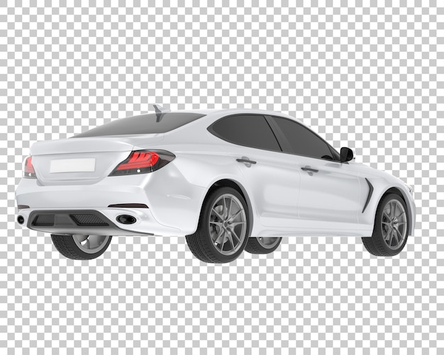 Car on transparent background 3d rendering illustration