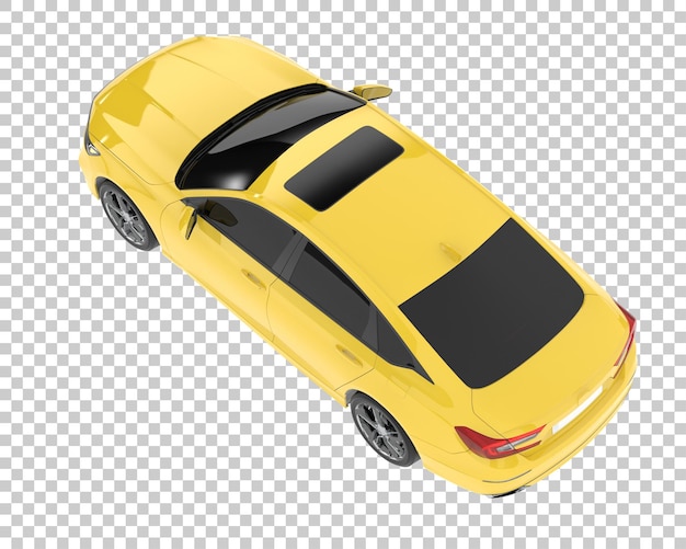 Car on transparent background 3d rendering illustration