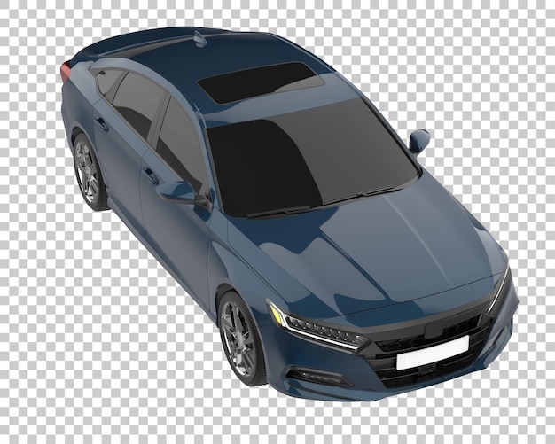 Car on transparent background 3d rendering illustration