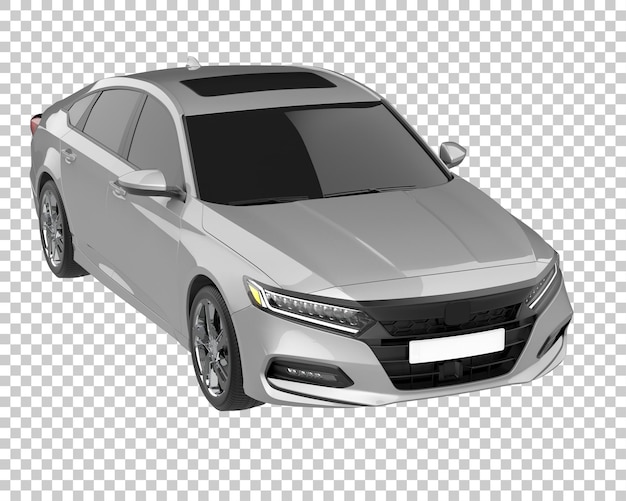 Car on transparent background 3d rendering illustration