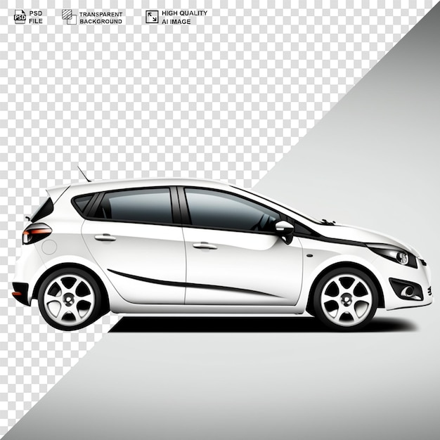 car on transparent background 3d rendering illustration