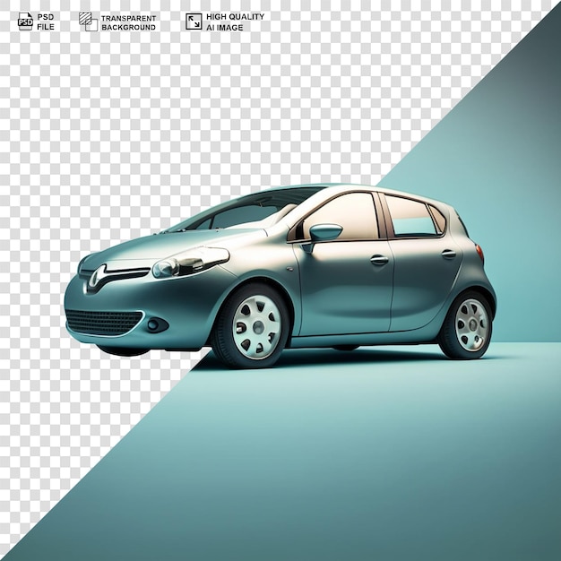 car on transparent background 3d rendering illustration