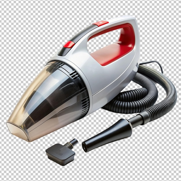 PSD car vacuum cleaner on transparent background