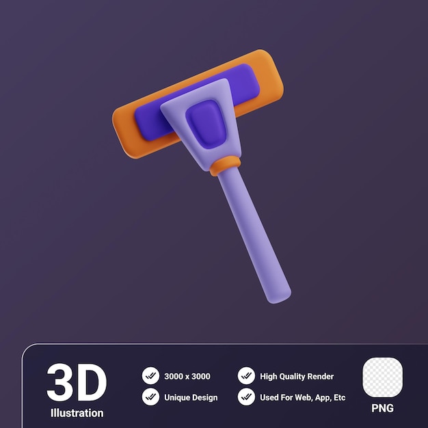 PSD car wash object glass cleaner 3d illustration