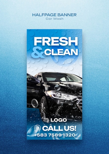 PSD car wash template design