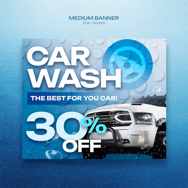 PSD car wash template design