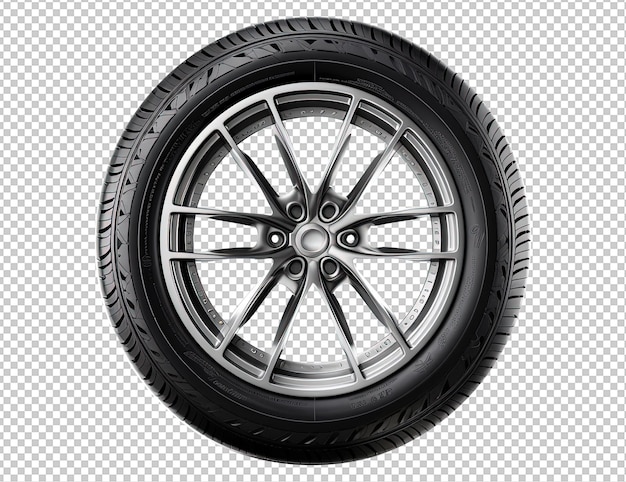 Car wheels isolated on a white background