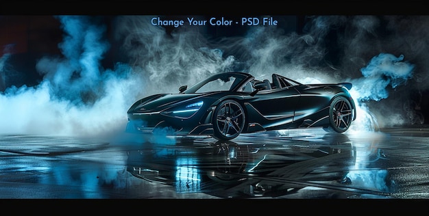 PSD a car with the words change youre your color