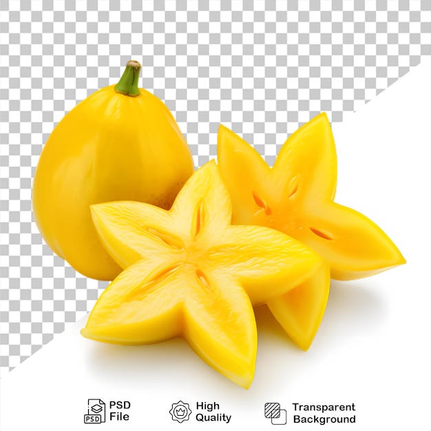 carambola or StarFruit on transparent background include png file