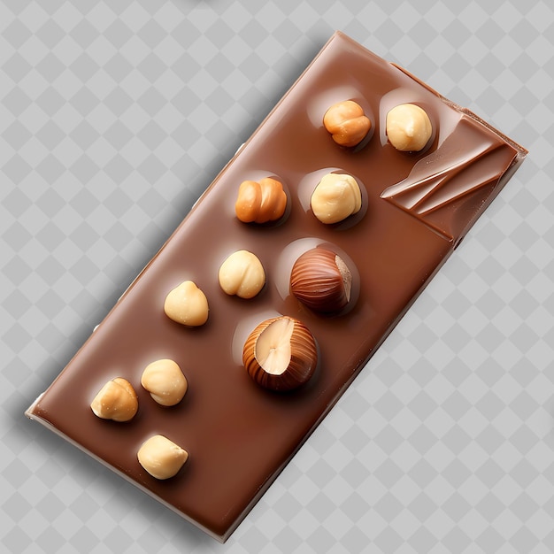 PSD caramel milk chocolate with light brown and silky surface de yummy chocolate in png format