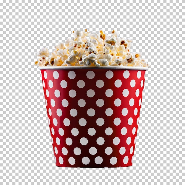 PSD caramel puff corn and glazed popcorn isolated on transparent background