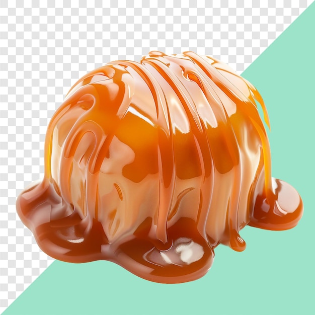 Caramel transparent background isolated image generative AI