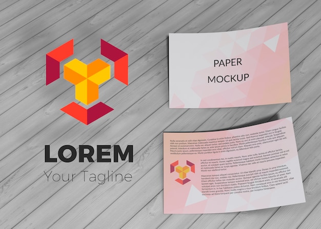 Card brand company business mock-up paper