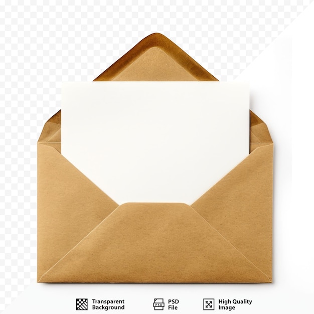 card and envelope on white isolated background