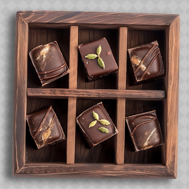 Cardamom Chocolate With Light Brown and Matte Texture Decora Yummy Chocolate in PNG Format