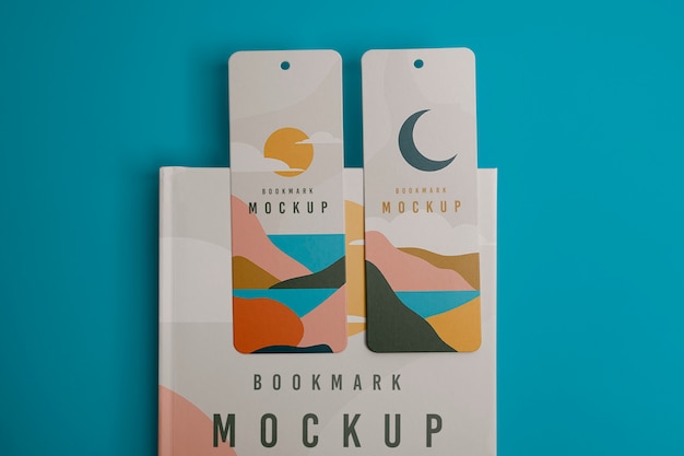 Cardboard bookmark with abstract design