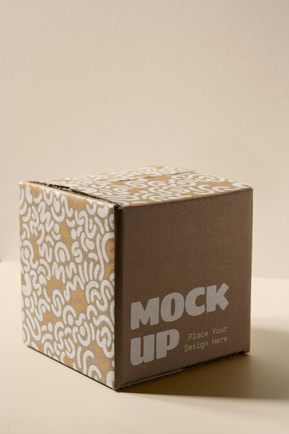 PSD cardboard box mock-up design